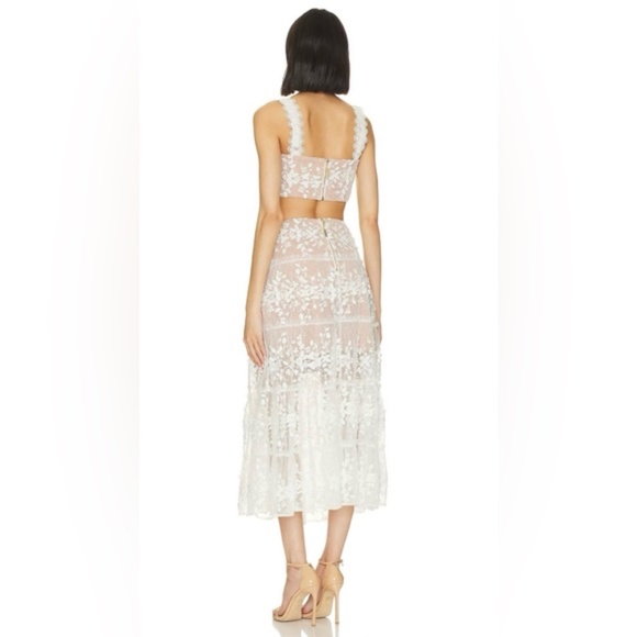 Revolve Bronx and Banco Megan Two Piece Lace Set White size small - Picture 2 of 13